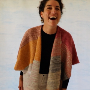 Woollen Poncho laughing